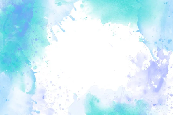 Light Watercolor Border Backround Isolated White Big Size — Stock Photo, Image