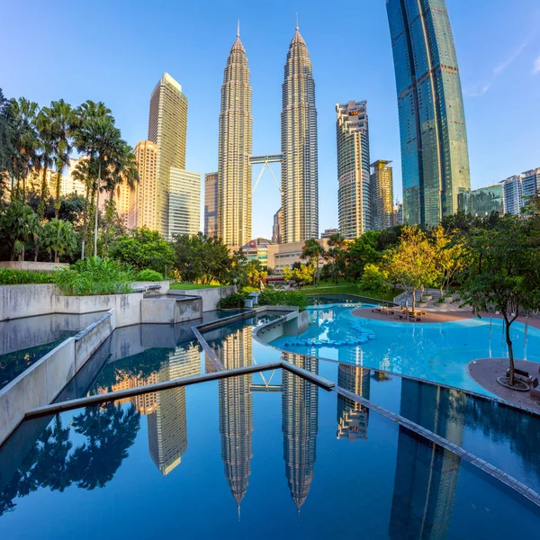 Petronas Twin Towers, Κουάλα Λουμπούρ, Μαλαισία — Φωτογραφία Αρχείου