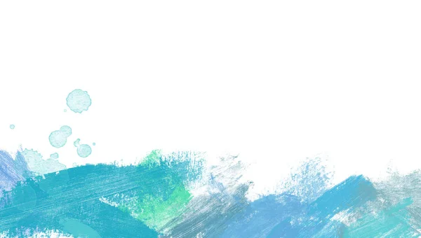 Farbe Aquarell blau künstlerische Grenze isoliert — Stockfoto