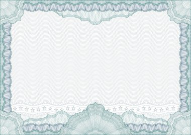 Diploma veya sertifika için klasik Guilloche sınır çerçevesi, para süsü / vektör / dikey / CMYK rengi / katmanları ayrılır! Düzenleme kolaydır.