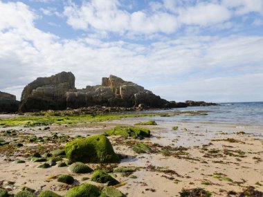 Fantastik kayalık plaj manzara