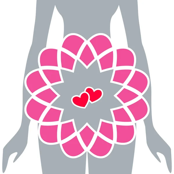 Γκρίζα Σιλουέτα Των Εγκύων Γυναικών Κορίτσι Δίδυμα Διάνυσμα — Διανυσματικό Αρχείο