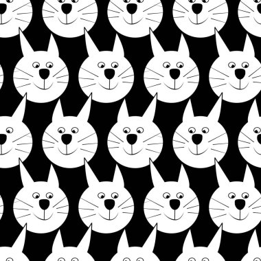 kedi ile Seamless modeli. vektör