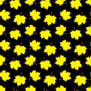 birçok Maple Leaf ile sorunsuz desen. Vektör