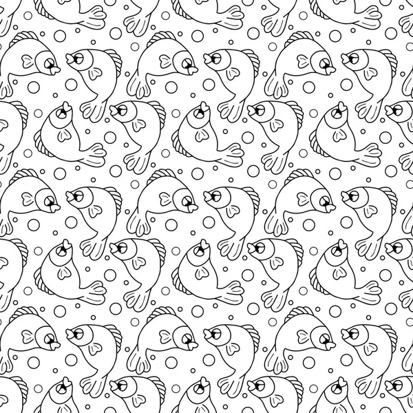 Seamless pattern with fish. illustrations — Stock Photo, Image