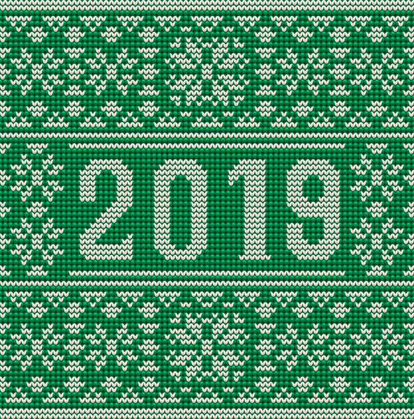 Feliz Natal Feliz Ano Novo 2019 Papel Parede Malha Ilustração —  Vetores de Stock