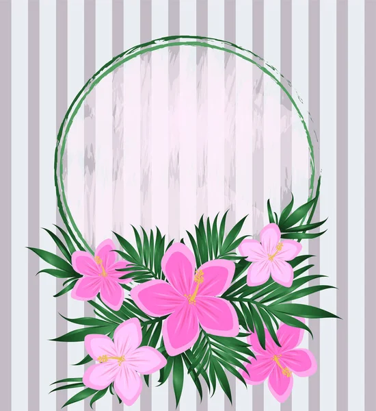 Vintage Élégante Carte Florale Voeux Illustration Vectorielle — Image vectorielle