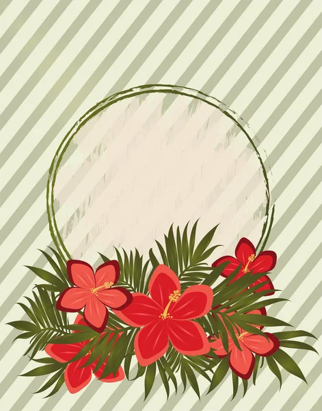 优雅的复古花卉爱情卡 矢量插图 — 图库矢量图片