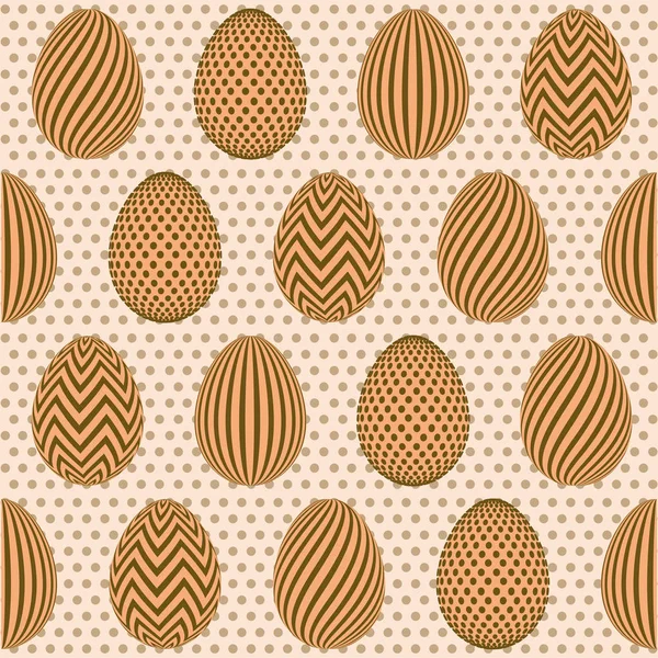 Happy Easter Seamless Card Eggs Vector Illustration — Stock Vector