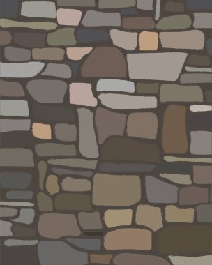 Eski rock taş duvar doku. vektör çizim