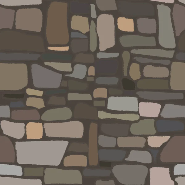 Pedra Rochosa Antiga Textura Sem Costura Ilustração Vetorial — Vetor de Stock