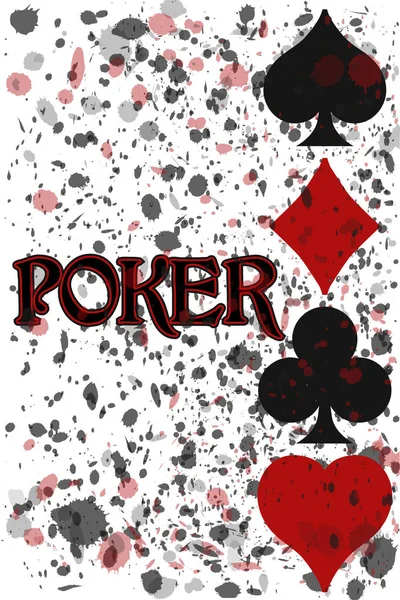 Poker Background Invitation Vector Illustration — Stock Vector