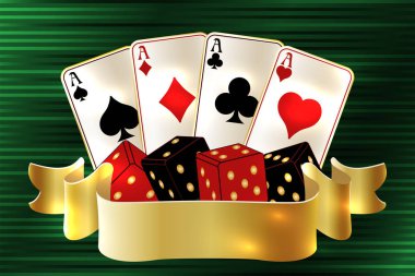 Casino poker davetiyesi vip kart , vektör illüstrasyon