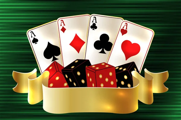 Casino Poker Invitación Vip Tarjeta Vector Ilustración — Archivo Imágenes Vectoriales