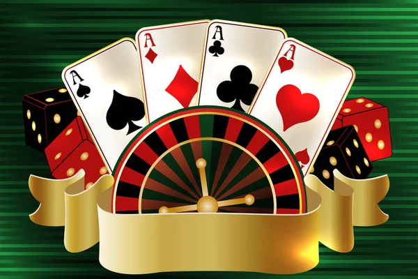 Poker Elemanları Ile Casino Vip Kart Vektör Illüstrasyon — Stok Vektör