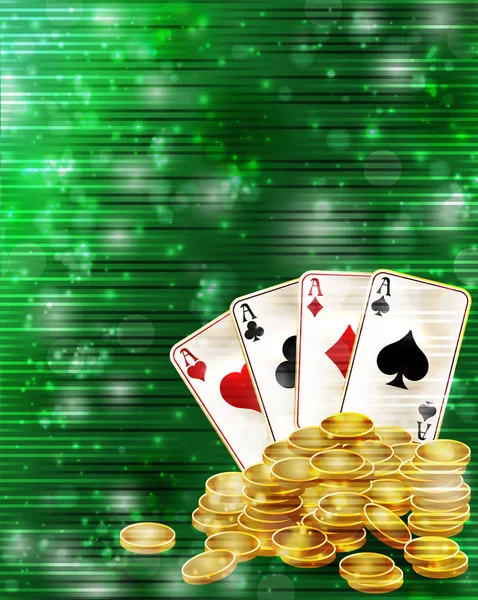 Poker Casino Daveti Vip Arka Plan Vektör Illüstrasyon — Stok Vektör