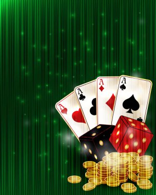 Poker casino vip arka plan, vektör illüstrasyon