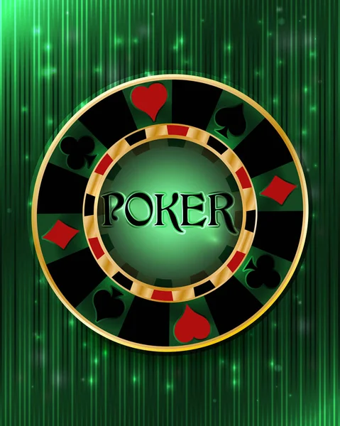 Poker Casino Chip Fondo Vector Ilustración — Archivo Imágenes Vectoriales