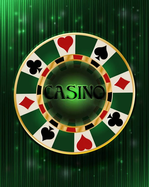Casino Vip Poker Chip Achtergrond Vector Illustratie — Stockvector