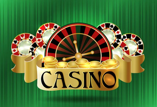 Casino Poker Vip Greeting Background Vector Illustration — Stock Vector