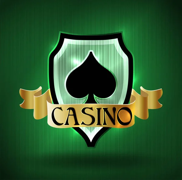 Casino Vip Poker Picche Carta Illustrazione Vettoriale — Vettoriale Stock