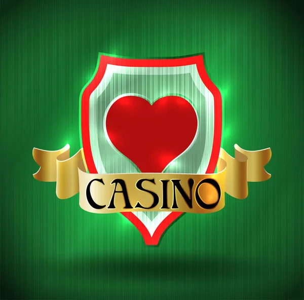 Casino Vip Poker Cuori Carta Illustrazione Vettoriale — Vettoriale Stock