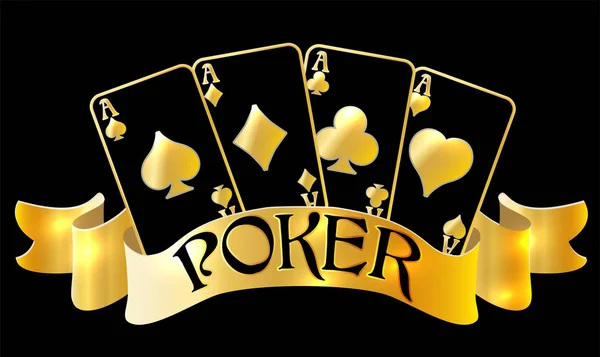 Casino Poker Vip Wenskaart Vector Illustratie — Stockvector