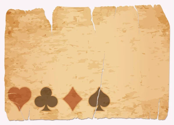 Kasyno Poker Vintage Banner Wektor Ilustracji — Wektor stockowy