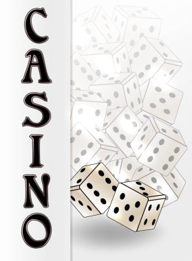 Casino davetiye afiş, vektör illüstrasyon