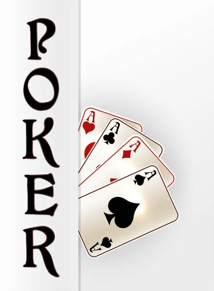 Casino Poker Einladung Banner Vektorillustration — Stockvektor