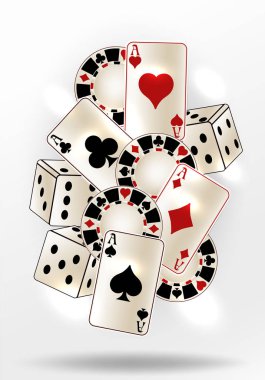 Poker Casino vip kart, vektör illüstrasyon