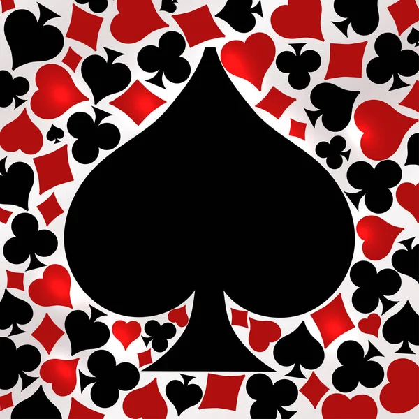 Poker Spade Kaart Vectorillustratie — Stockvector