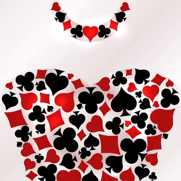 Casino Poker Vip Tarjeta Para Mujer Vector Ilustración — Vector de stock