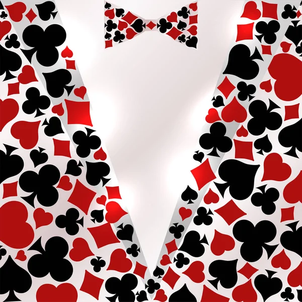 Casino Poker Vip Tarjeta Para Hombre Vector Ilustración — Vector de stock