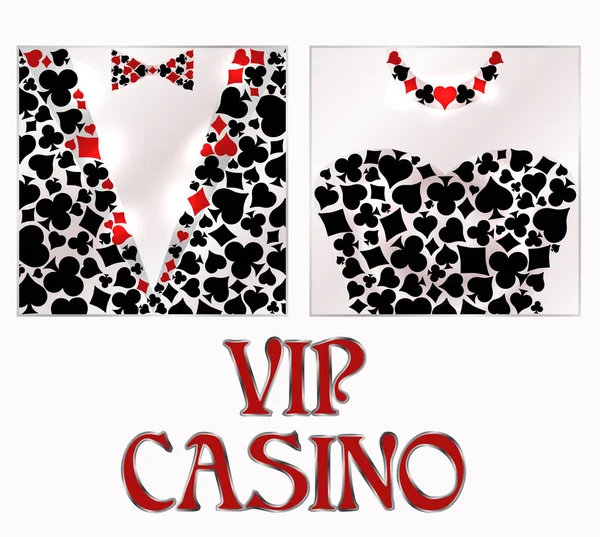 Casino Poker Vip Kaart Vector Illustratie — Stockvector