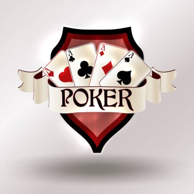 Poker kartları ile Casino ceket, vektör illüstrasyon