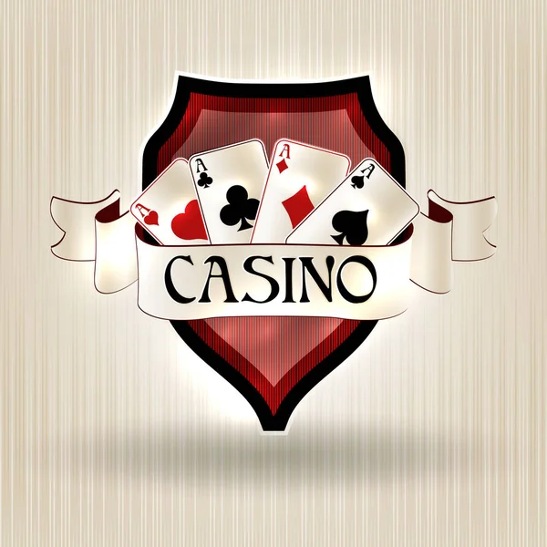 Kasino Poker Královský Kabát Vektorový Ilustrace — Stockový vektor