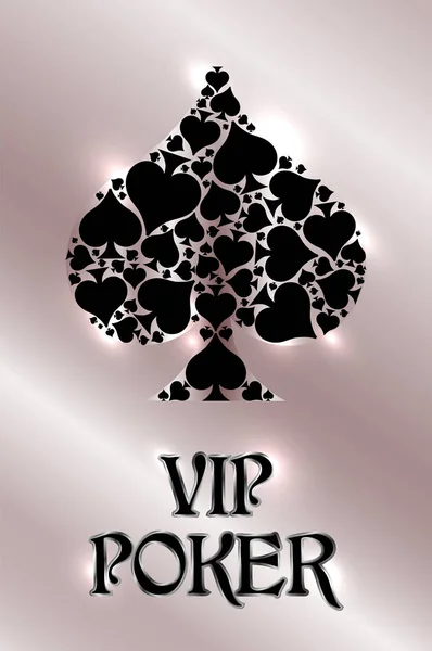 Vip Schoppen Poker Card Vector Illustratie — Stockvector