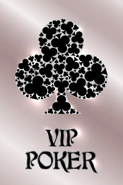 Vip Clubs Poker Card Vector Illustratie — Stockvector