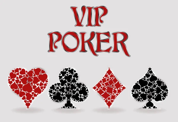 Vip Poker Inbjudningskort Vektor Illustration — Stock vektor