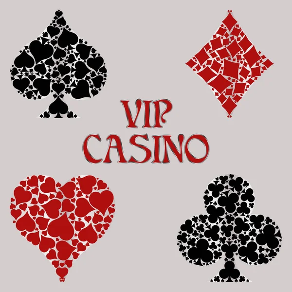 Vip Casino Poker davetiye, vektör illüstrasyon