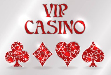 Vip Casino tebrik kartı, vektör illüstrasyon