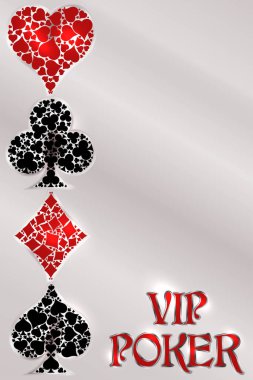 Vip Poker Casino afiş, vektör illüstrasyon