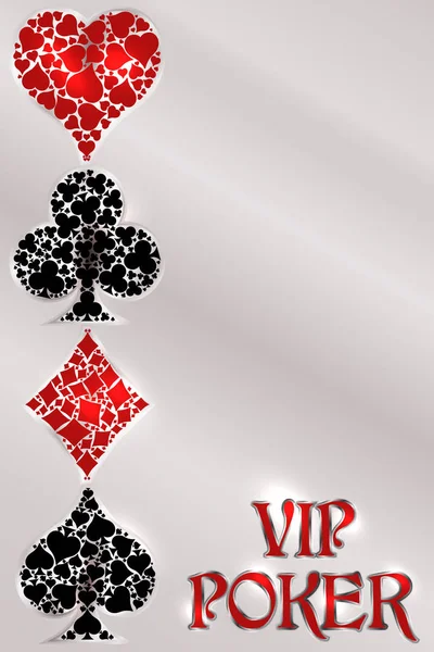 Vip Poker Casino Banner Vector Illustratie — Stockvector