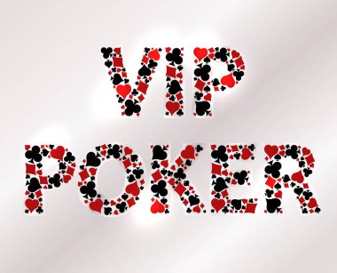 Vip Casino Poker davetiye, vektör illüstrasyon