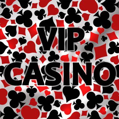 Vip Casino davetiye, vektör illüstrasyon