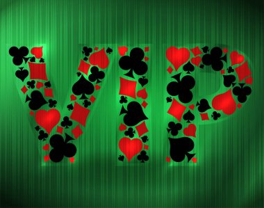 Vip davetiye, Casino Poker arka plan, vektör illüstrasyon