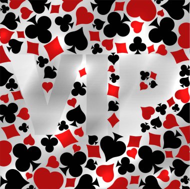 Vip kart, Casino Poker arka plan, vektör illüstrasyon