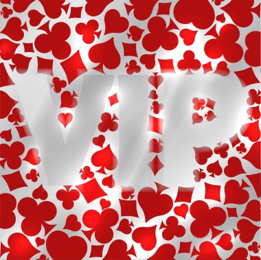 VIP Poker kartı, Casino arka plan, vektör illüstrasyon