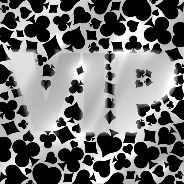 Vip Poker Casino kartı, vektör illüstrasyon